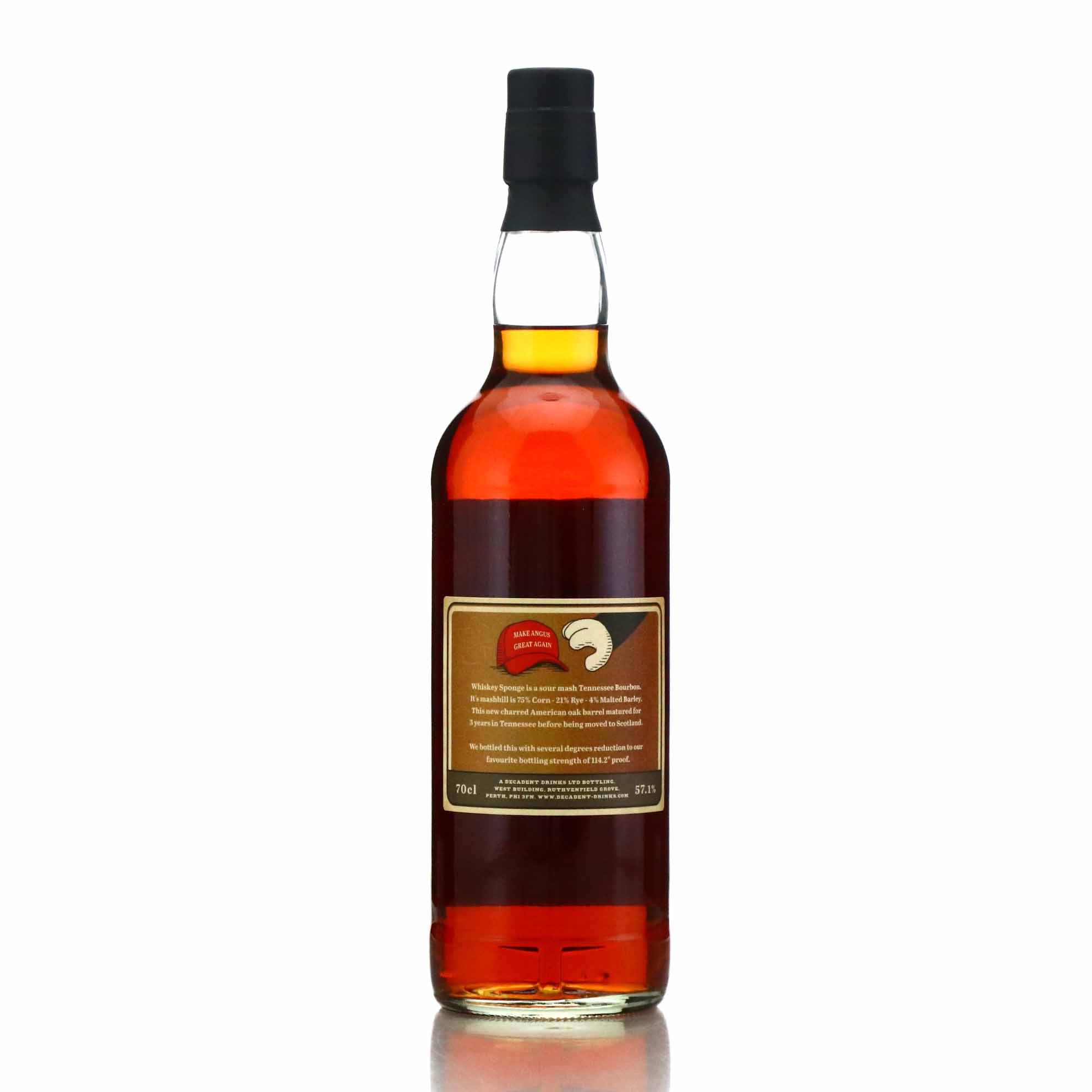 Whiskey Sponge Tennessee Sour Mash Bourbon 8 years old Whiskey Sponge Tennessee Sour Mash Bourbon 8 years old